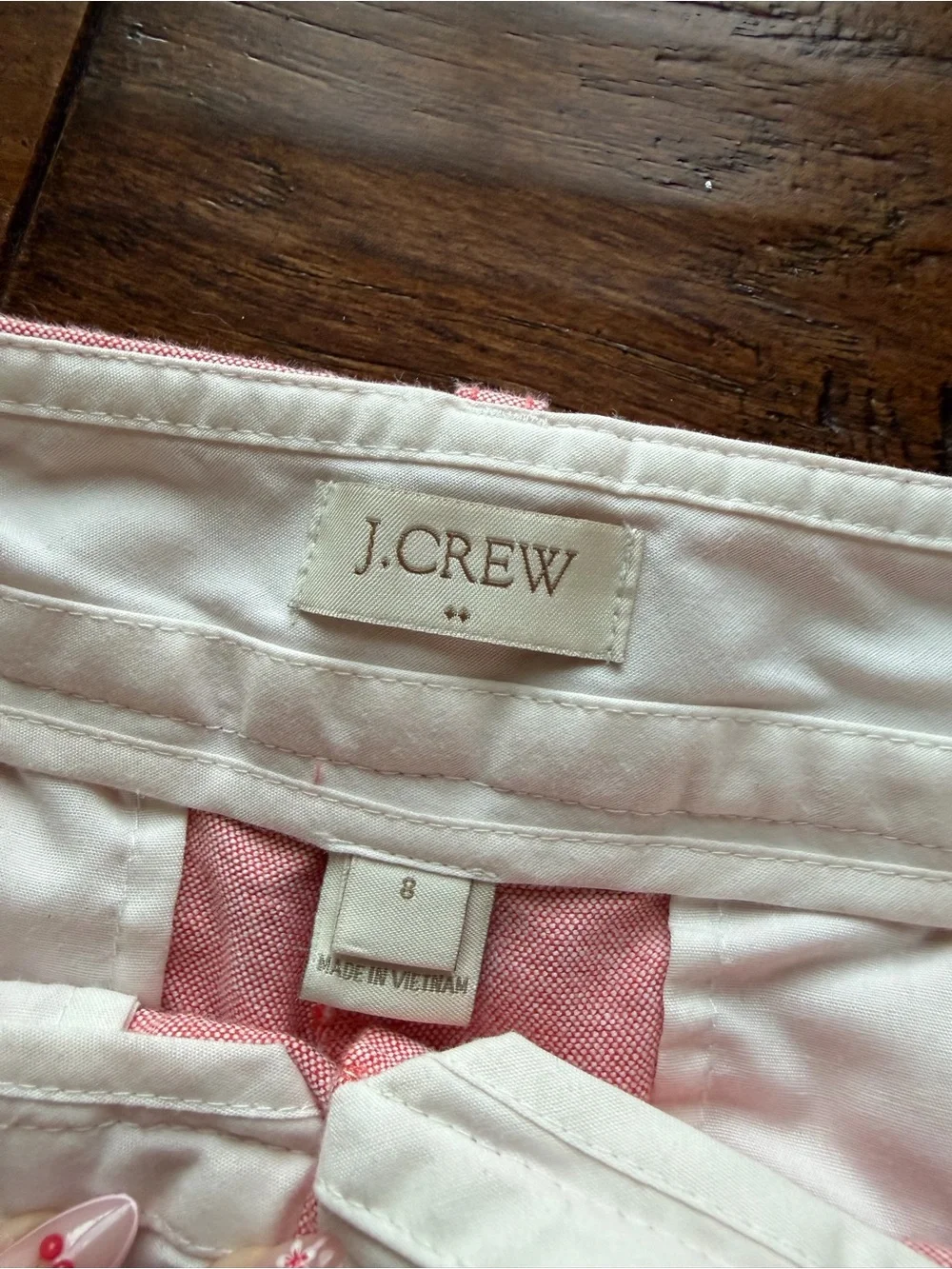 J. Crew Light Pink Cotton Jean Shorts size 8